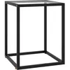 Image de vidaXL Table basse Noir avec verre trempÃ© 40x40x50 cm