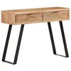 Image de vidaXL Table console 100x35x76 cm Bois d'acacia avec bord naturel