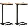 Image de Vidaxl Tables D'appoint 2 Pcs 31,5x24,5x64,5 Cm Bois De RÃ©cupÃ©ration