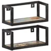 Image de Vidaxl ÃtagÃ¨res Murales 2 Pcs 40 Cm Bois De RÃ©cupÃ©ration Massif