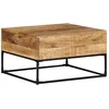 Image de vidaXL Table basse 68x68x41 cm Bois de manguier brut