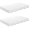 Image de vidaXL ÃtagÃ¨re murale flottante 2 pcs Blanc brillant 40x23x3,8 cm MDF