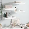 Image de vidaXL ÃtagÃ¨re murale flottante 4 pcs Blanc brillant 40x23x3,8 cm MDF