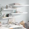 Image de vidaXL ÃtagÃ¨re murale flottante 4 pcs Blanc brillant 90x23,5x3,8cm MDF