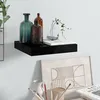 Image de vidaXL ÃtagÃ¨re murale flottante Noir brillant 23x23,5x3,8 cm MDF