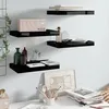 Image de vidaXL ÃtagÃ¨re murale flottante 4 pcs Noir brillant 40x23x3,8 cm MDF