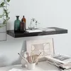 Image de vidaXL ÃtagÃ¨re murale flottante Noir brillant 60x23,5x3,8 cm MDF