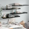 Image de vidaXL ÃtagÃ¨re murale flottante 4 pcs Noir brillant 90x23,5x3,8 cm MDF