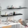 Image de vidaXL ÃtagÃ¨re murale flottante 2 pcs Noir brillant 120x23,5x3,8cm MDF