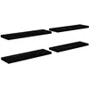 Image de ÃtagÃ¨re murale flottante 4 pcs Noir brillant 120x23,5x3,8cm MDF vidaXL vidaXL