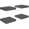 Image de ÃtagÃ¨re murale flottante 4 pcs Gris brillant 23x23,5x3,8 cm MDF vidaXL vidaXL