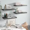 Image de vidaXL ÃtagÃ¨re murale flottante 4 pcs Gris brillant 50x23x3,8 cm MDF