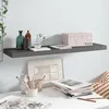 Image de vidaXL ÃtagÃ¨re murale flottante Gris brillant 90x23,5x3,8 cm MDF