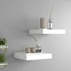 Image de vidaXL ÃtagÃ¨res murales flottantes 2 pcs blanc 23x23,5x3,8 cm MDF