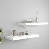 Image de vidaXL ÃtagÃ¨res murales flottantes 2 pcs blanc 60x23,5x3,8 cm MDF