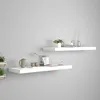 Image de vidaXL ÃtagÃ¨res murales flottantes 2 pcs blanc 80x23,5x3,8 cm MDF
