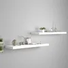 Image de vidaXL ÃtagÃ¨res murales flottantes 2 pcs blanc 90x23,5x3,8 cm MDF