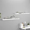 Image de vidaXL ÃtagÃ¨res murales flottantes 2 pcs Blanc 120x23,5x3,8cm MDF