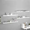 Image de vidaXL ÃtagÃ¨res murales flottantes 4 pcs Blanc 120x23,5x3,8cm MDF