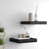 Image de vidaXL ÃtagÃ¨res murales flottantes 2 pcs noir 23x23,5x3,8 cm MDF