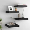 Image de vidaXL ÃtagÃ¨res murales flottantes 4 pcs noir 23x23,5x3,8 cm MDF