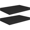 Image de vidaXL ÃtagÃ¨res murales flottantes 2 pcs Noir 40x23x3,8 cm MDF