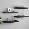 Image de vidaXL ÃtagÃ¨res murales flottantes 4 pcs Noir 50x23x3,8 cm MDF