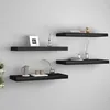 Image de vidaXL ÃtagÃ¨res murales flottantes 4 pcs noir 60x23,5x3,8 cm MDF