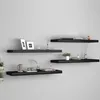 Image de vidaXL ÃtagÃ¨res murales flottantes 4 pcs Noir 80x23,5x3,8 cm MDF