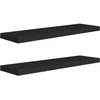 Image de vidaXL ÃtagÃ¨res murales flottantes 2 pcs Noir 90x23,5x3,8 cm MDF