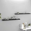 Image de vidaXL ÃtagÃ¨res murales flottantes 2 pcs Noir 120x23,5x3,8 cm MDF