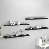 Image de vidaXL ÃtagÃ¨res murales flottantes 4 pcs Noir 120x23,5x3,8 cm MDF