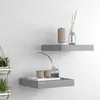 Image de vidaXL ÃtagÃ¨res murales flottantes 2 pcs gris 23x23,5x3,8 cm MDF