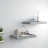Image de vidaXL ÃtagÃ¨res murales flottantes 2 pcs Gris 40x23x3,8 cm MDF