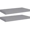 Image de vidaXL ÃtagÃ¨res murales flottantes 2 pcs Gris 50x23x3,8 cm MDF