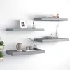 Image de vidaXL ÃtagÃ¨res murales flottantes 4 pcs Gris 50x23x3,8 cm MDF