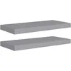 Image de Vidaxl EtagÃ¨res Murales Flottantes 2 Pcs Gris 60x23,5x3,8 Cm Mdf