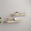 Image de Vidaxl ÃtagÃ¨res Murales Flottantes 2 Pcs ChÃªne 80x23,5x3,8 Cm Mdf
