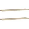Image de vidaXL ÃtagÃ¨res murales flottantes 2 pcs ChÃªne 120x23,5x3,8 cm MDF