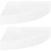 Image de vidaXL ?tagÂ¿Â¿res d'angle flottantes 2pcs Blanc brillant 25x25x3,8cm MDF