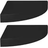 Image de vidaXL ?tagÂ¿Â¿res d'angle flottantes 2 pcs Noir 25x25x3,8 cm MDF