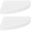 Image de vidaXL ?tagÂ¿Â¿res d'angle flottantes 2pcs Blanc brillant 35x35x3,8cm MDF