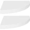 Image de vidaXL ?tagÂ¿Â¿res d'angle flottantes 2 pcs Blanc 35x35x3,8 cm MDF