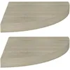 Image de vidaXL ÃtagÃ¨res d'angle flottantes 2 pcs ChÃªne 35x35x3,8 cm MDF