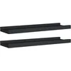 Image de Vidaxl EtagÃ¨res Ã  Rebord Pour Cadre Photo 2 Pcs Noir 40x9x3 Cm Mdf