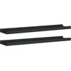 Image de Vidaxl EtagÃ¨res Ã  Rebord Pour Cadre Photo 2 Pcs Noir 60x9x3 Cm Mdf