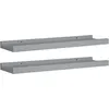 Image de Vidaxl EtagÃ¨res Ã  Rebord Pour Cadre Photo 2 Pcs Gris 40x9x3 Cm Mdf