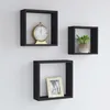 Image de vidaXL ÃtagÃ¨res murales sous forme de cube 3 pcs Noir MDF