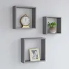 Image de vidaXL ÃtagÃ¨res murales sous forme de cube 3 pcs Gris MDF