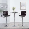 Image de vidaXL Tabourets de bar 2 pcs Marron Similicuir